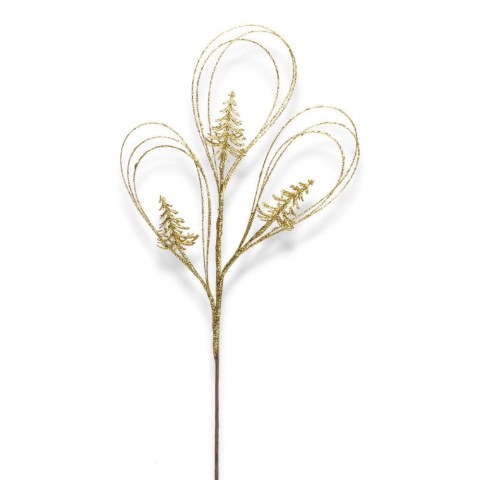 STELO FILI ALBERI GLITTERATO 47 CM ORO